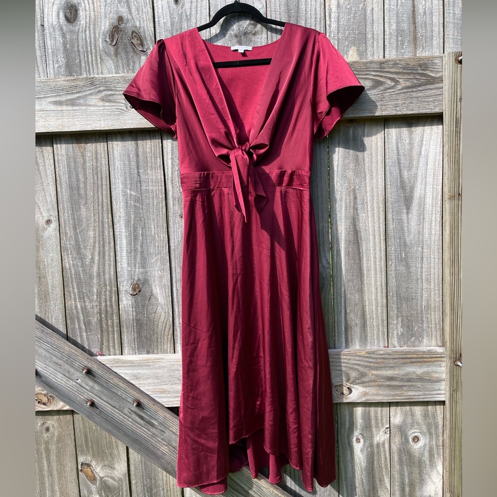 Baltic Born Burgundy Midi Dress